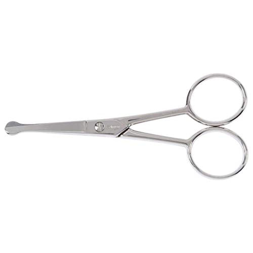 Solingen 2560 Nose - Eyebrow Scissors, Round-Tipped, Multi-Purpose, for Men and Women Helps Protect Sensitive Areas