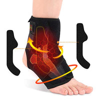 Doact Heated Ankle Brace for Men and Women, Heat Therapy Ankle Support Compression Wrap for Injury Joint Recovery, Ankle Sprain Swelling, Arthritis, Tendinitis, Strain, Fatigue, Fit Left/Right Foot