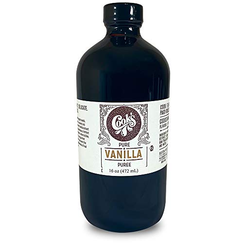 Cooks, Pure Vanilla Bean Paste (Puree), Worlds Finest Gourmet Fresh Grade A Premium Vanilla, 16 oz