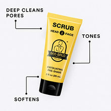 Load image into Gallery viewer, BEE BALD SCRUB Exfoliating Pre-Shave deep cleans and removes pore clogging dirt, oil and dry, flaky skin, preparing it for a super close shave and leaving it smoother than a baby&#39;s behind, 3 Fl. O
