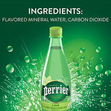 Load image into Gallery viewer, Perrier Lime Flavored Carbonated Mineral Water, 16.9 Fl Oz (24 Pack) Plastic Bottles
