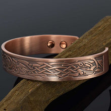 Load image into Gallery viewer, Holistic Magnets Viking Bracelet Mens Solid Copper Magnetic Bracelet Joint Wrist Pain Relief Therapeutic Stylish Healing Bangle (VG)-Viking Gods (M: Wrist 6.5-7.5 inch)
