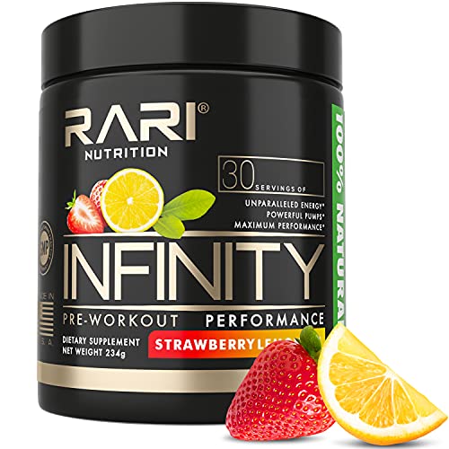 RARI Nutrition - Infinity Pre Workout Powder - Natural Preworkout Energy Supplement for Men and Women - Keto and Vegan Friendly - No Creatine - 30 Servings - (Strawberry Lemonade)
