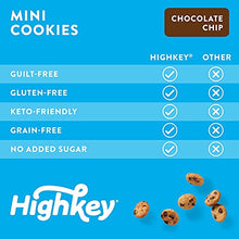 Load image into Gallery viewer, HighKey Chocolate Chip Cookies - Sugar Free - Keto Cookies Low Carb Snacks Sugar Free High Protein Cookie with Zero Carbs for Healthy Snack Foods Diabetic Friendly Ketogenic Products
