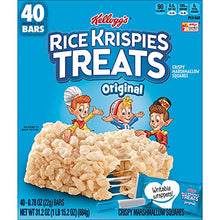 Load image into Gallery viewer, Rice Krispies Treats Marshmallow Snack Bars, Kids Snacks, School Lunch, Single Serve, Original, 31.2oz Bars (40 Bars)

