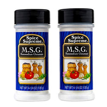 Load image into Gallery viewer, Spice Supreme M.S.G. Monosodium Glutamate, Plastic Shaker, 4.25-oz (MSG (Pack of 2))
