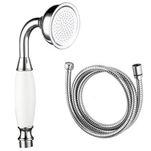 Load image into Gallery viewer, Shile Traditional Brass Ceramics Telephone Handheld Shower Head Chrome Finish with 1.5 Meter Hose for Bathroom
