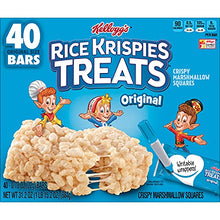 Load image into Gallery viewer, Rice Krispies Treats Marshmallow Snack Bars, Kids Snacks, School Lunch, Single Serve, Original, 31.2oz Bars (40 Bars)
