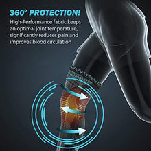 Load image into Gallery viewer, POWERLIX Knee Compression Sleeve - Best Knee Brace for Knee Pain for Men &amp; Women  Knee Support for Running, Basketball, Volleyball, Weightlifting, Gym, Workout, Sports  Please Check Sizing Chart
